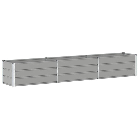 vidaXL Planter Light Grey 290 x 50 x 45 cm Galvanised Steel 2