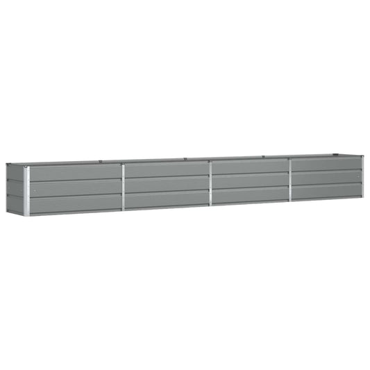 vidaXL Planter Light Grey 385 x 50 x 45 cm Galvanised Steel 2