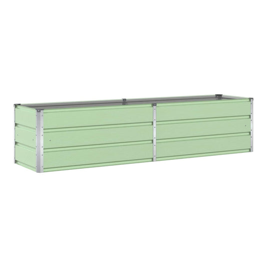 Planter Galvanised Steel Height 45 cm Pastel green 195 cm