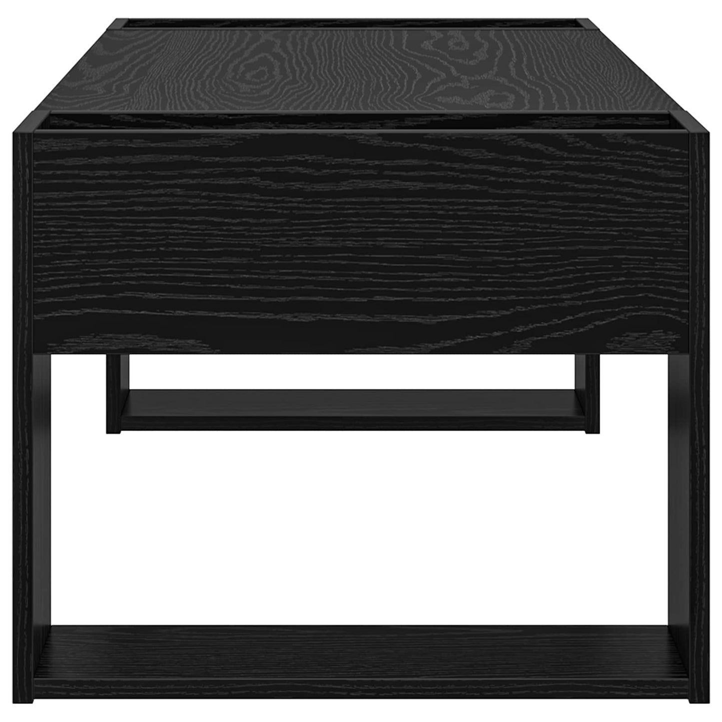 vidaXL Coffee Table Black Oak 110 x 50 x 41 cm Engineered Wood 6