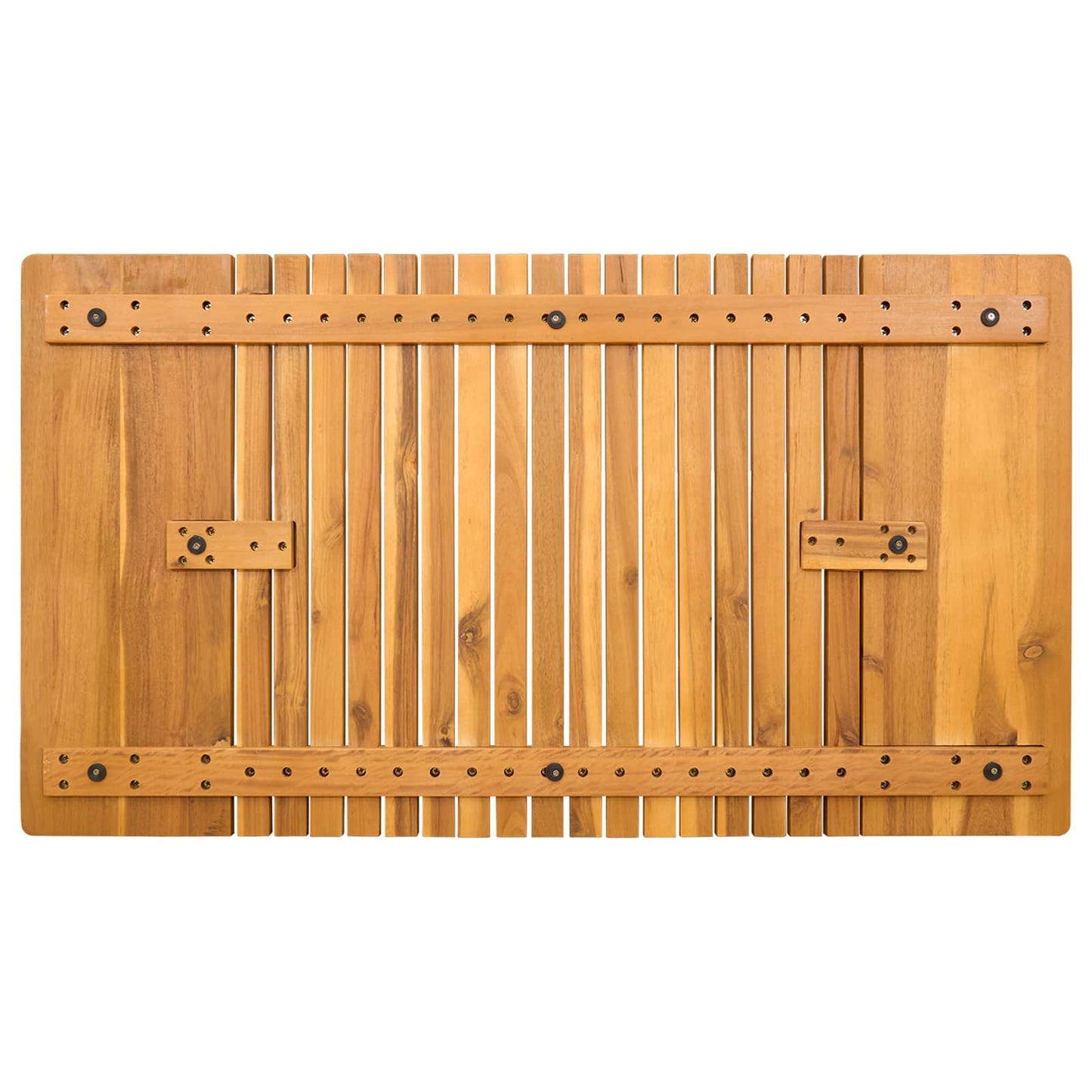vidaXL Bath Mat Natural 100 x 55 cm Solid Acacia Wood 6