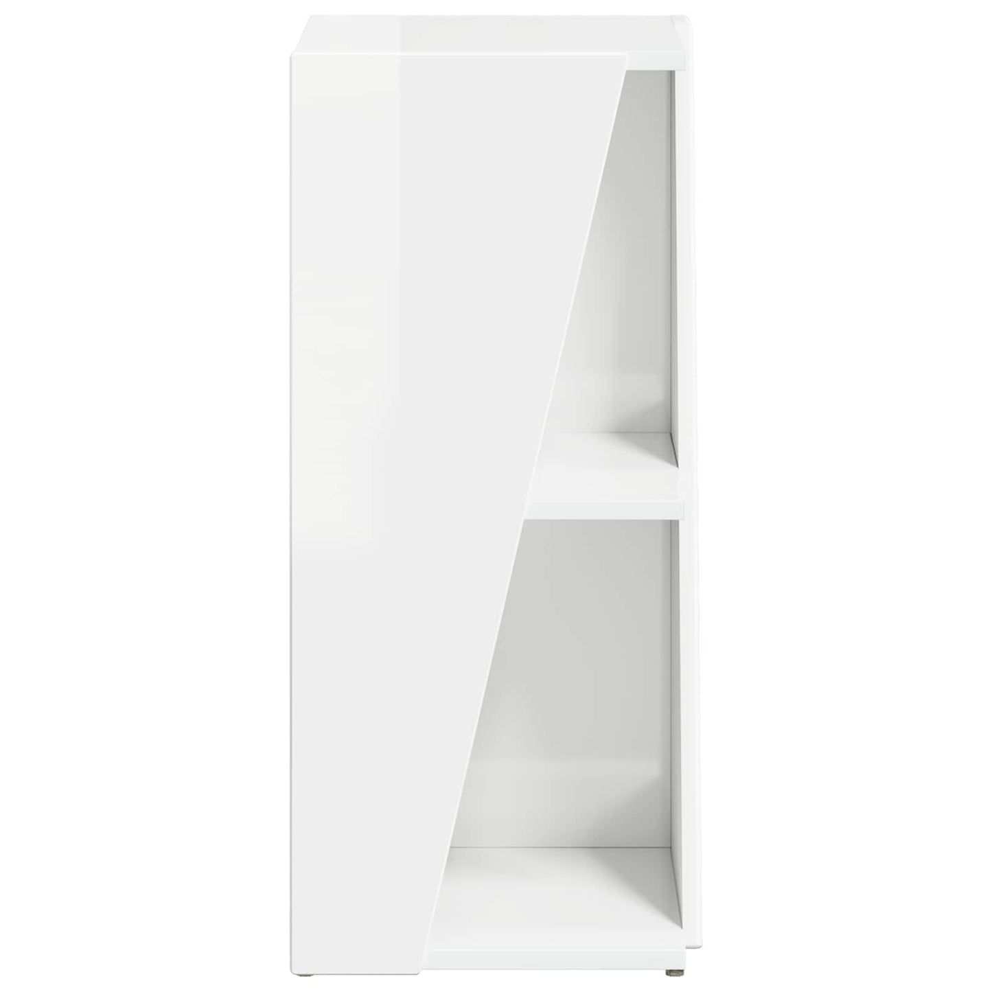vidaXL Side Shelf 33 x 32 x 70.5 cm Engineered Wood High Gloss White 6