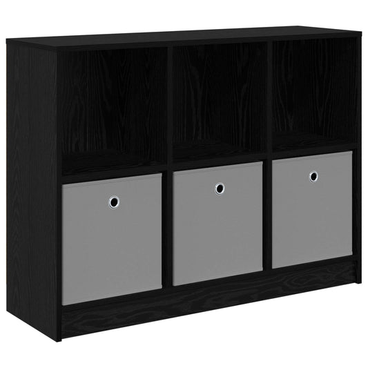 vidaXL Sideboard Black Oak 102 x 32 x 73.5 cm 2
