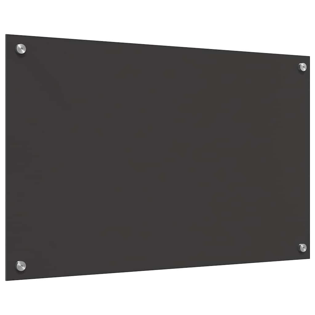 vidaXL Kitchen Backsplash 2 pcs Dark Grey 80 x 50 cm Tempered Glass 6