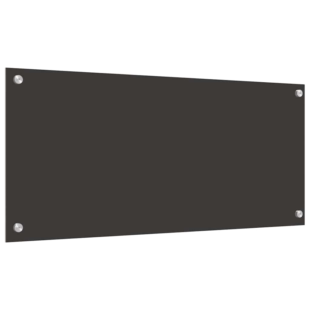 vidaXL Kitchen Backsplash 2 pcs Dark Grey 90 x 40 cm Tempered Glass 6