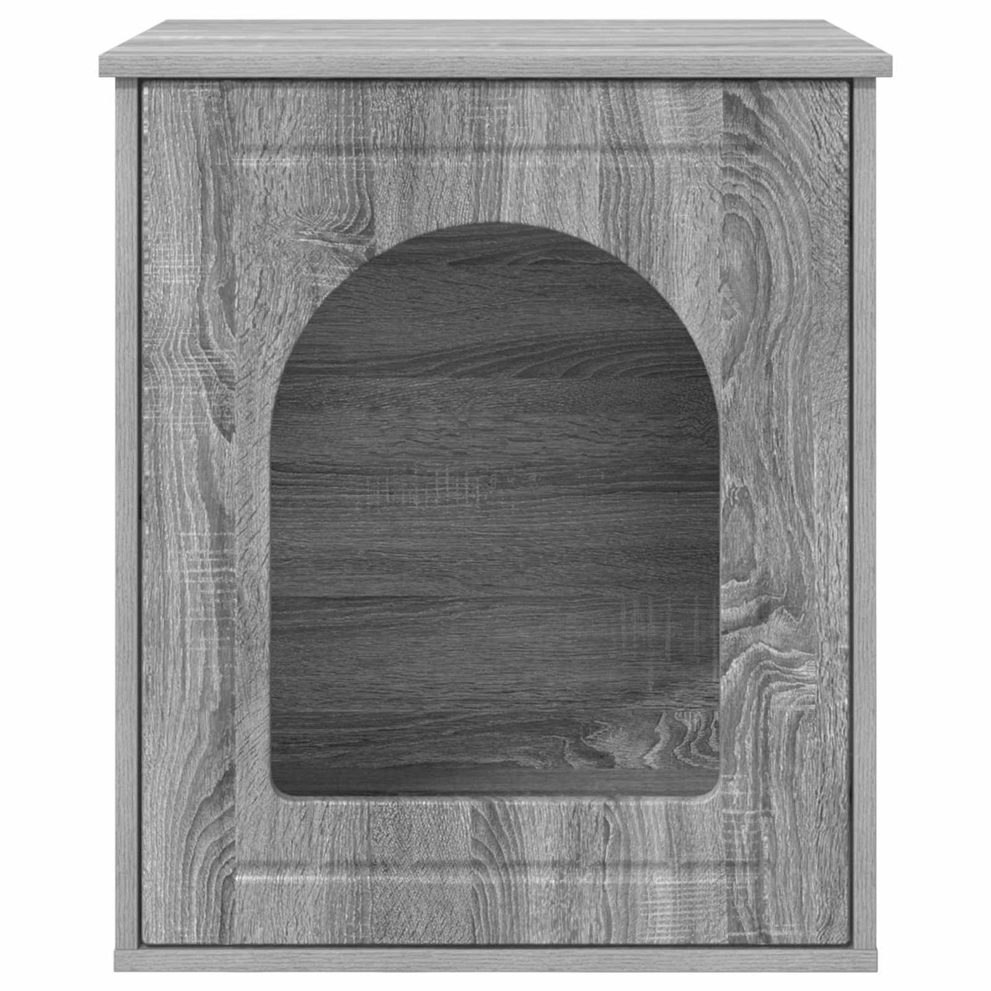 vidaXL Cat House Grey Sonoma 53 x 52 x 62 cm Engineered Wood 6
