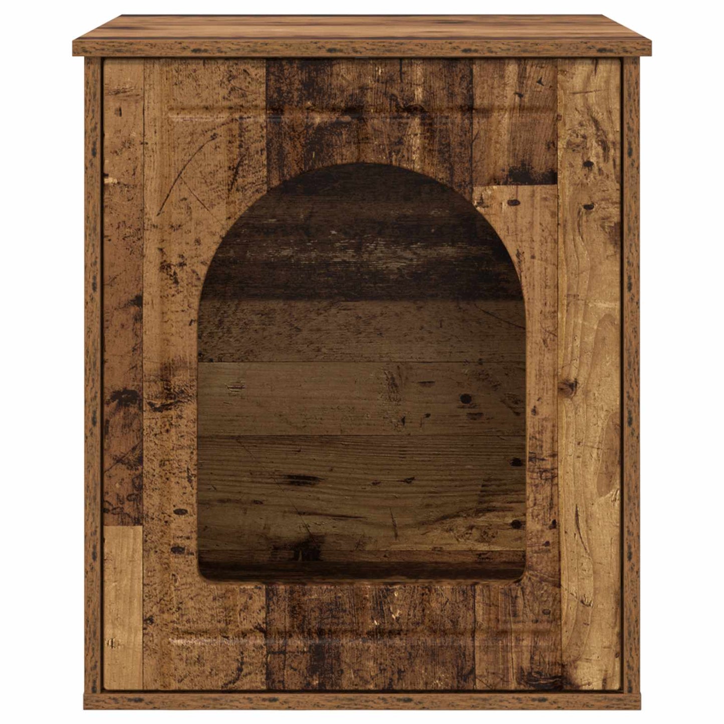 vidaXL Cat House Old Wood 53 x 52 x 62 cm Engineered Wood 6