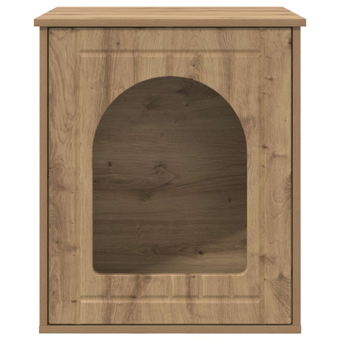 vidaXL Cat House Artisian Oak 53 x 52 x 62 cm Engineered Wood 6