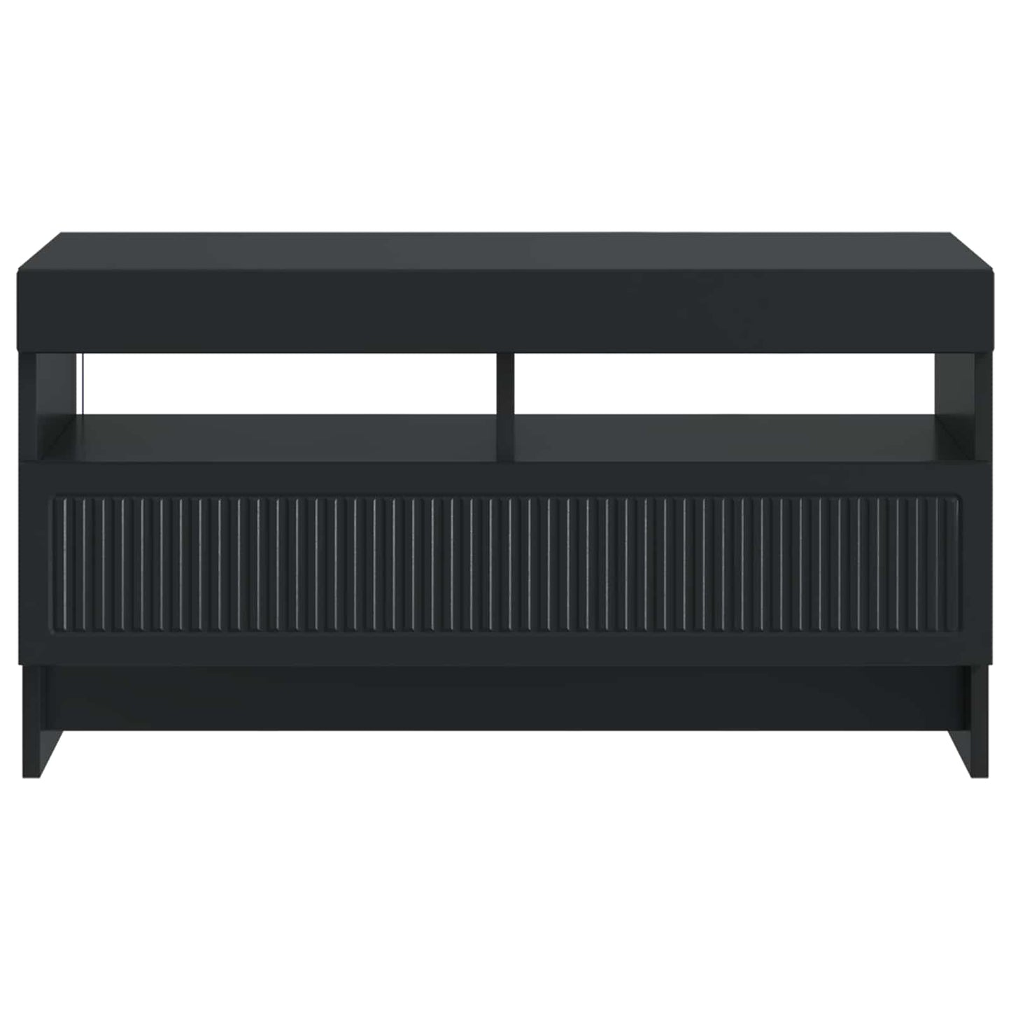 vidaXL LED TV Cabinet Black Engineered Wood 6