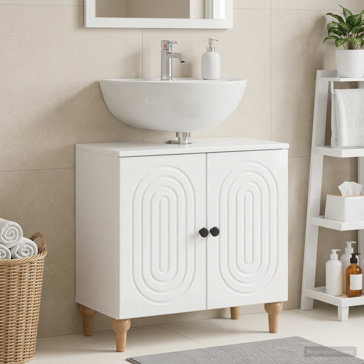 vidaXL Bathroom Sink Cabinet ALKMAAR 59.5 x 31.5x 59 cm