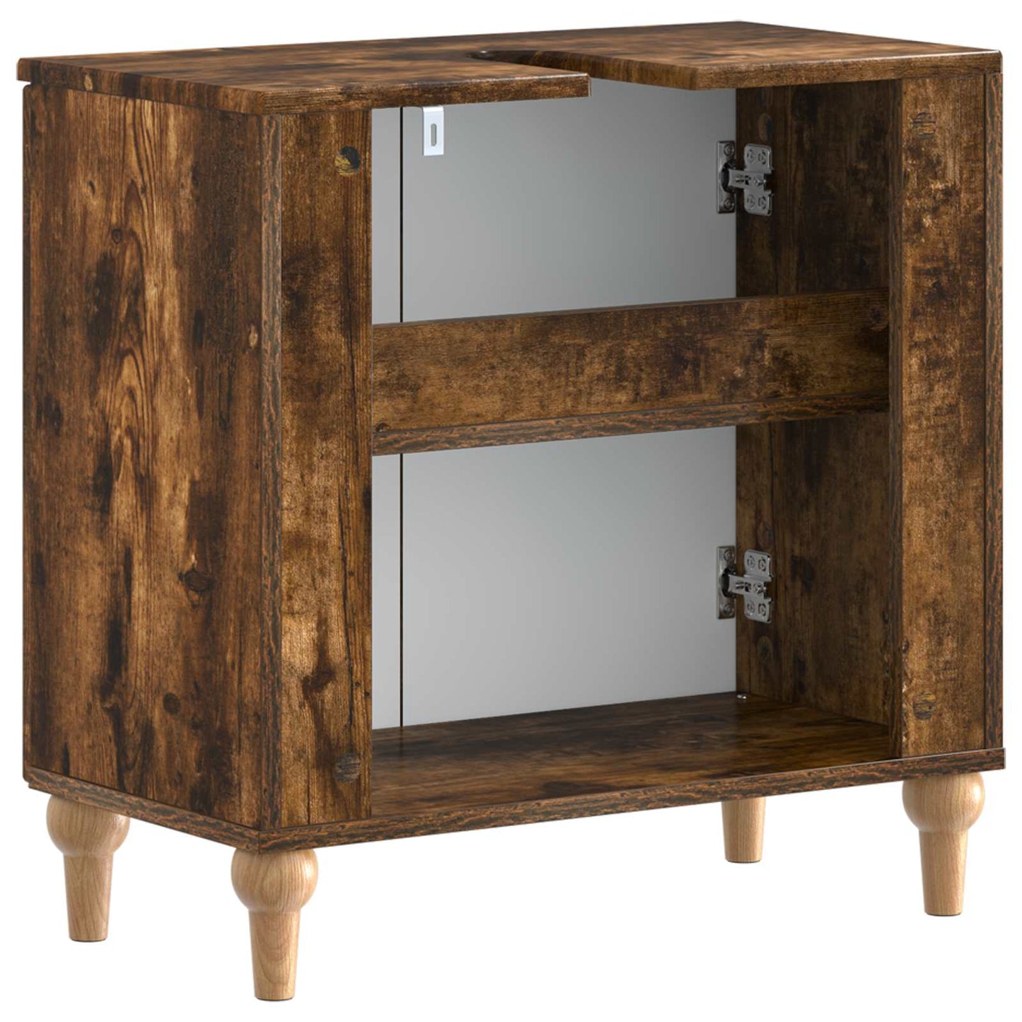 vidaXL Bathroom Sink Cabinet ALKMAAR Smoked Oak 59.5 x 31.5x 59 cm 6