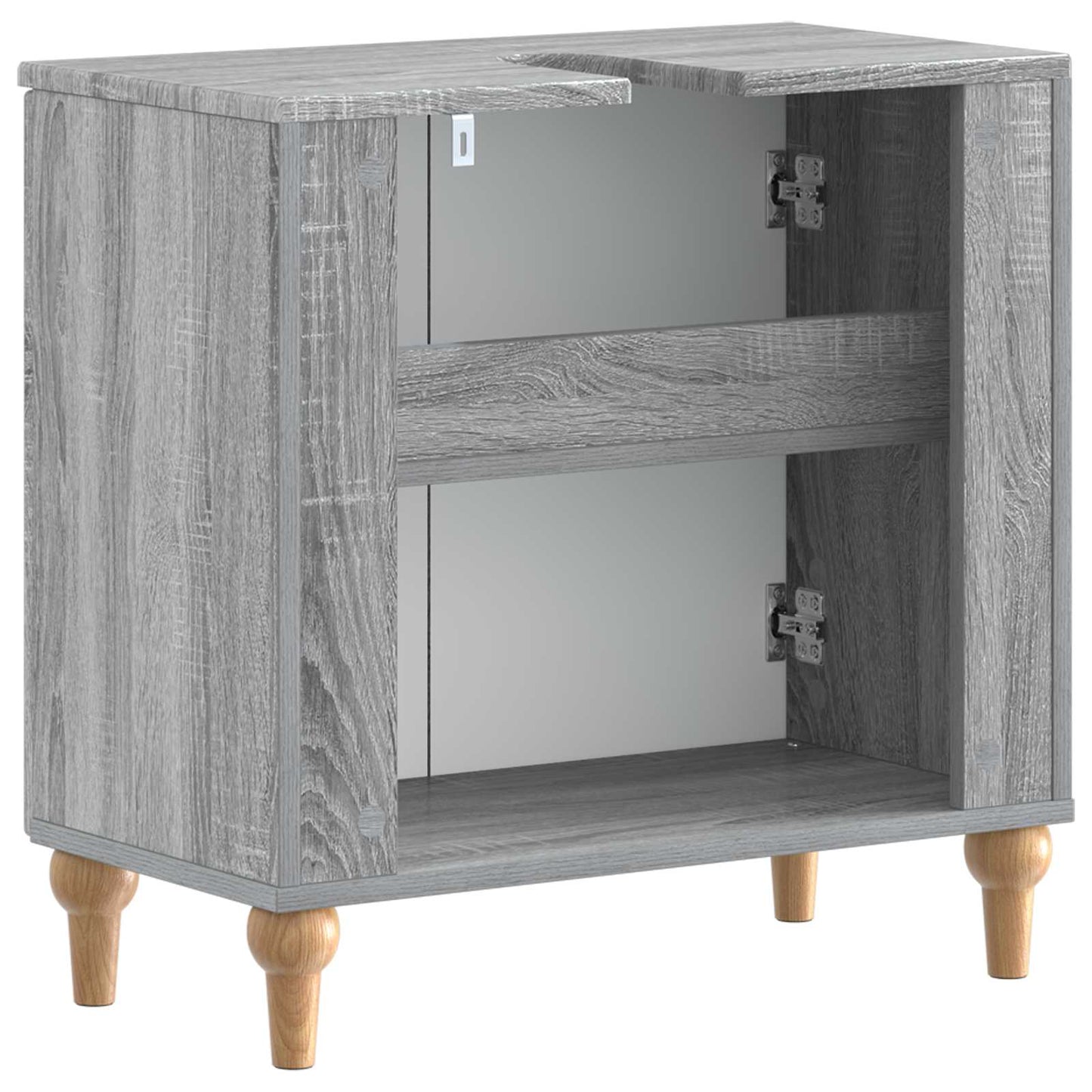 vidaXL Bathroom Sink Cabinet ALKMAAR Grey Sonoma 59.5 x 31.5x 59 cm 6
