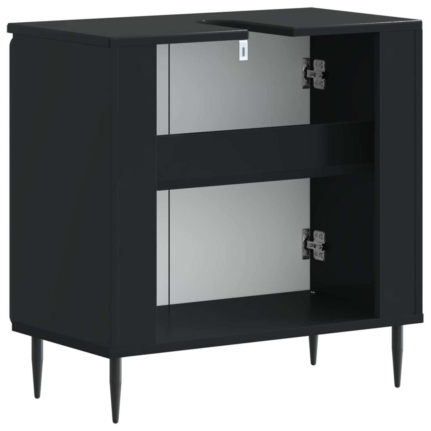 vidaXL Bathroom Sink Cabinet ZWOLLE Black 59.5 x 31.5x 59 cm 6