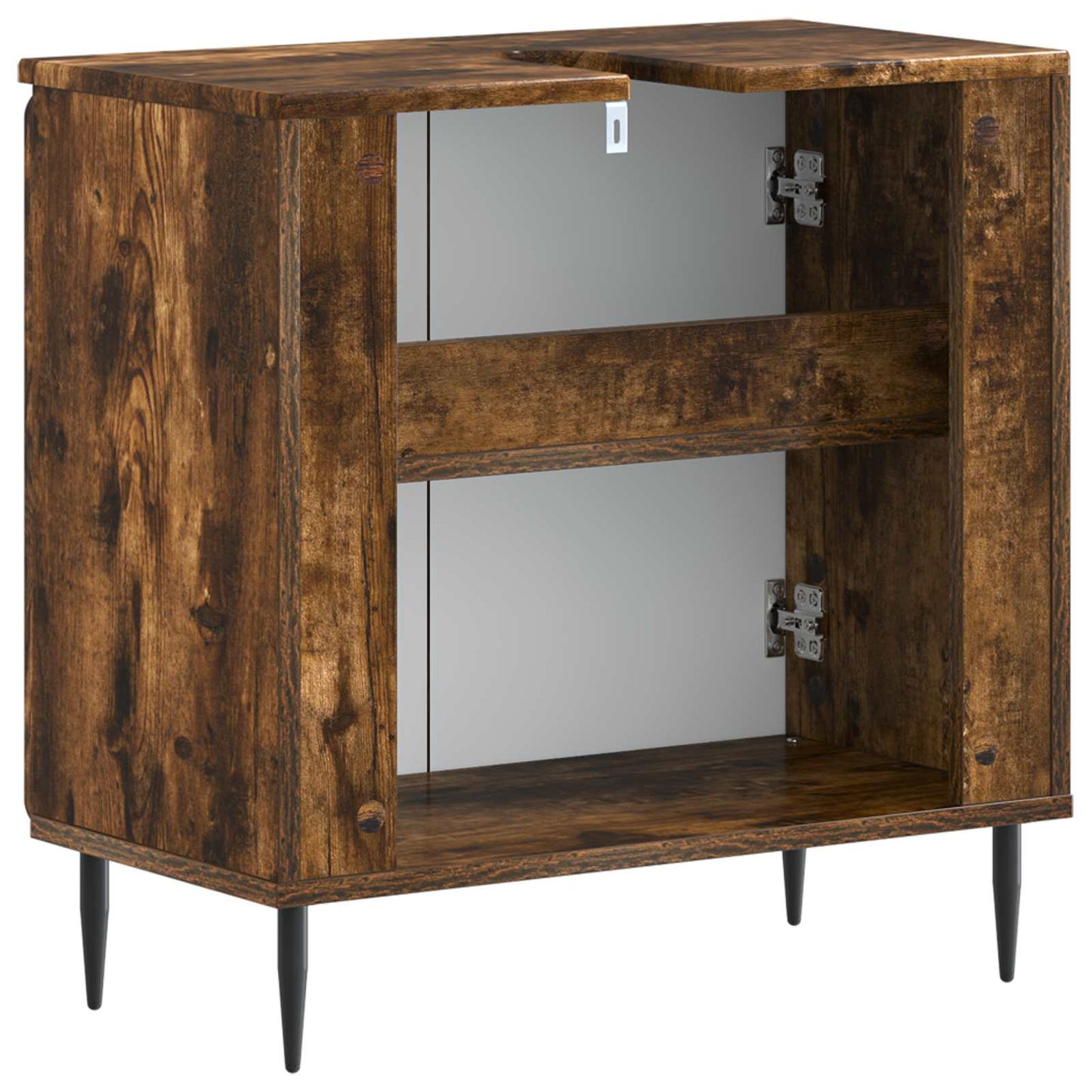 vidaXL Bathroom Sink Cabinet ZWOLLE Smoked Oak 59.5 x 31.5x 59 cm 6