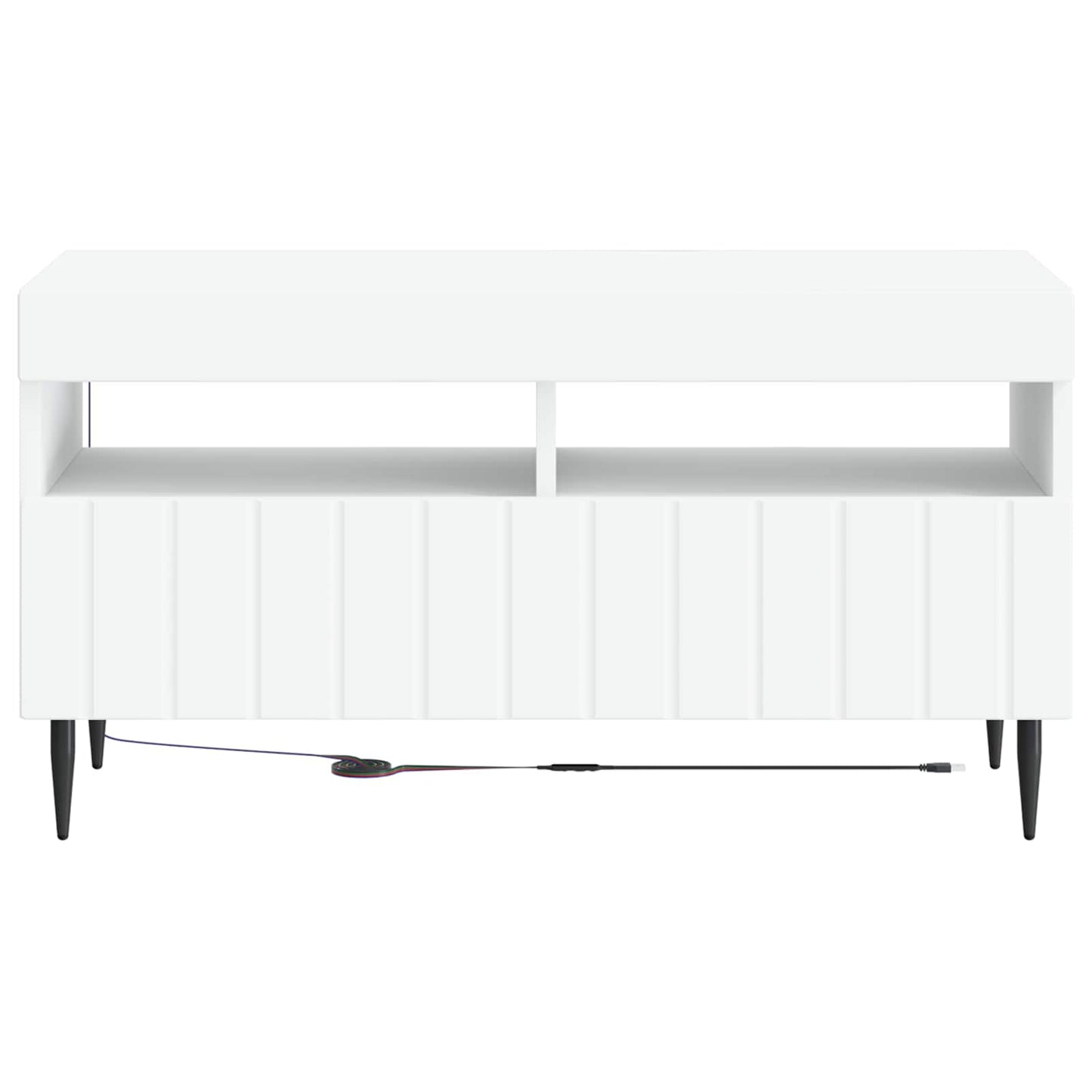 vidaXL LED TV Cabinet White Engineered Wood 6