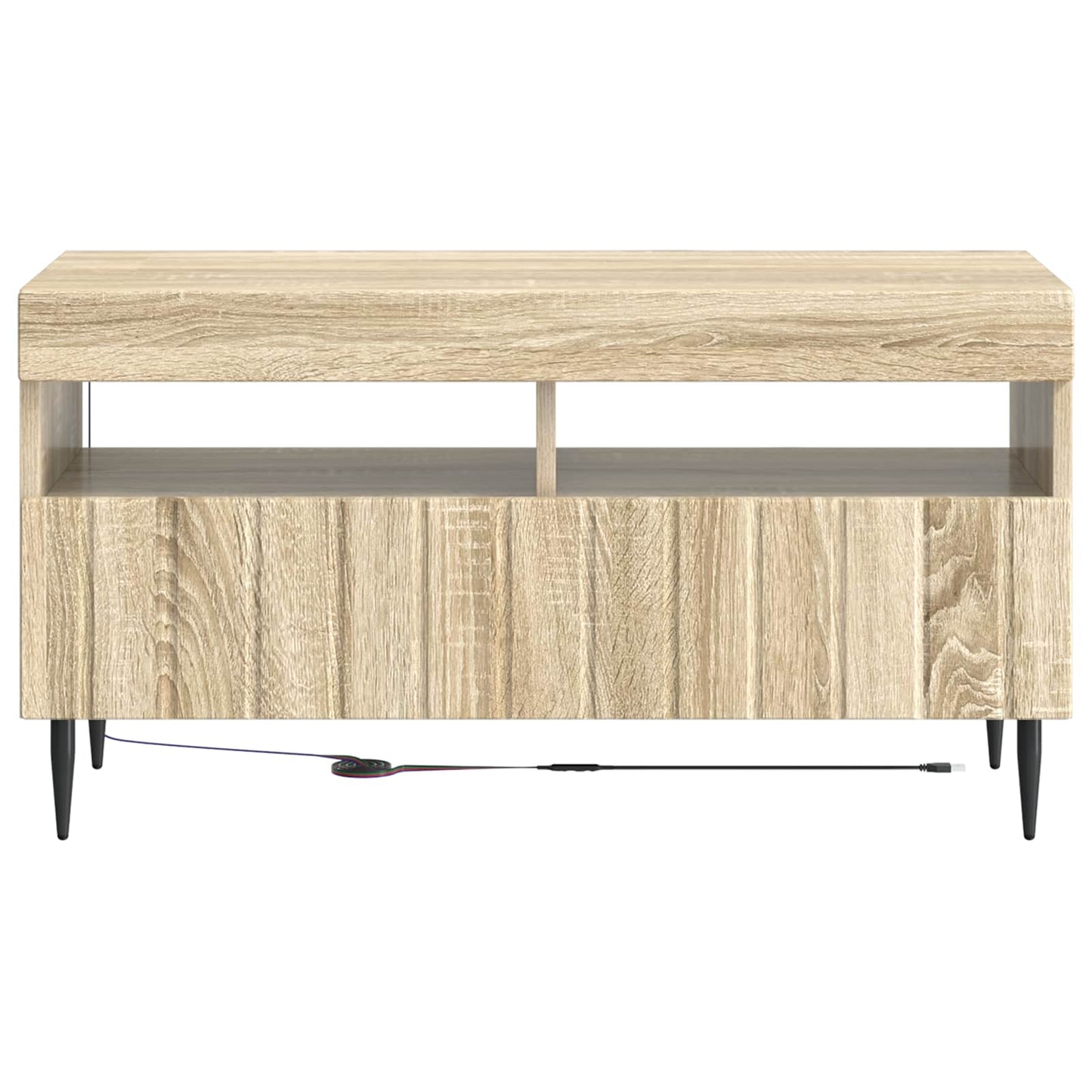 vidaXL LED TV Cabinet ZWOLLE Sonoma Oak Engineered Wood 6