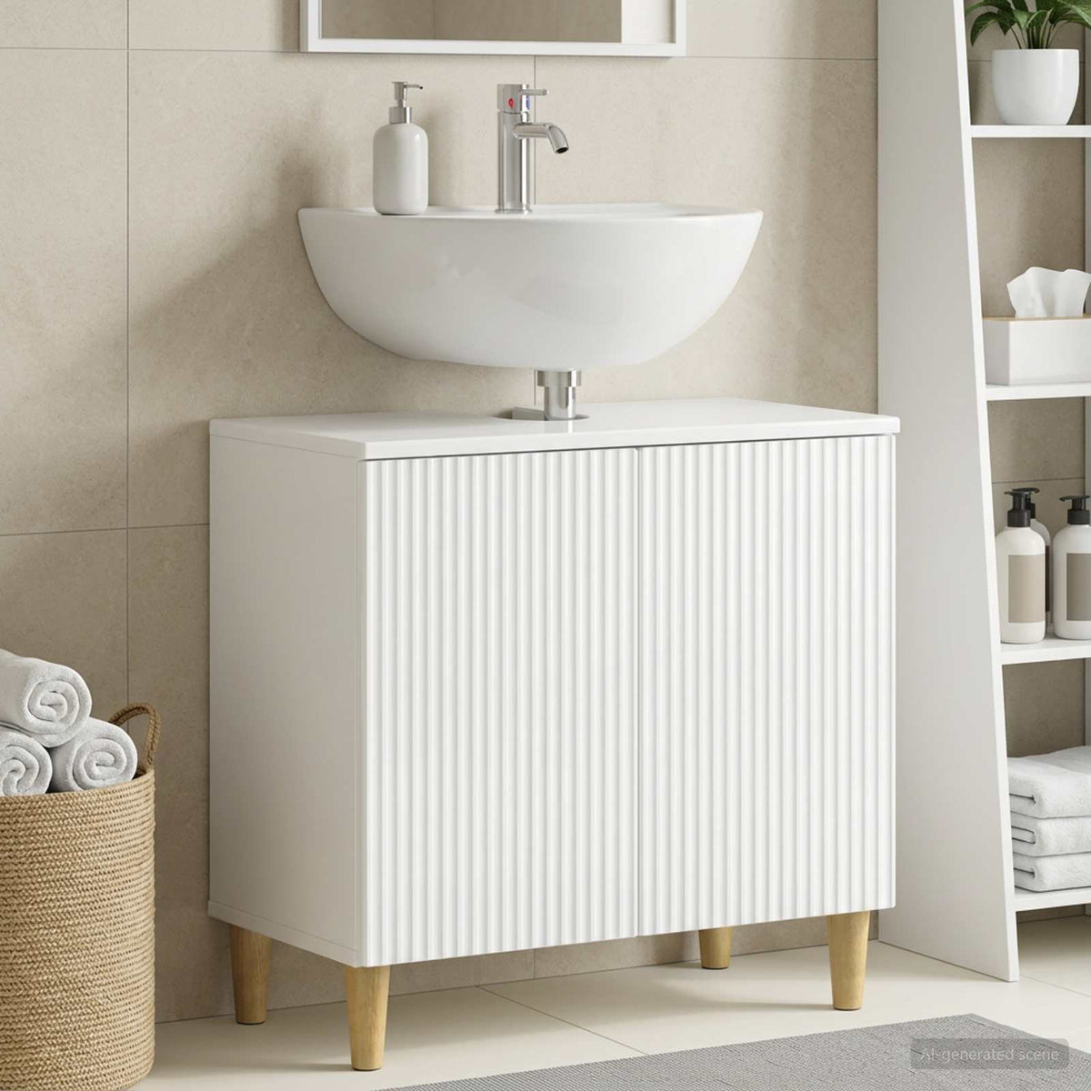 vidaXL Bathroom Sink Cabinet ARNHEM 59.5 x 31.5x 59 cm