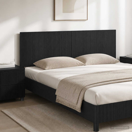 Wall-Mounted Headboard ARNHEM Engineered Wood Width 180 cm Black
