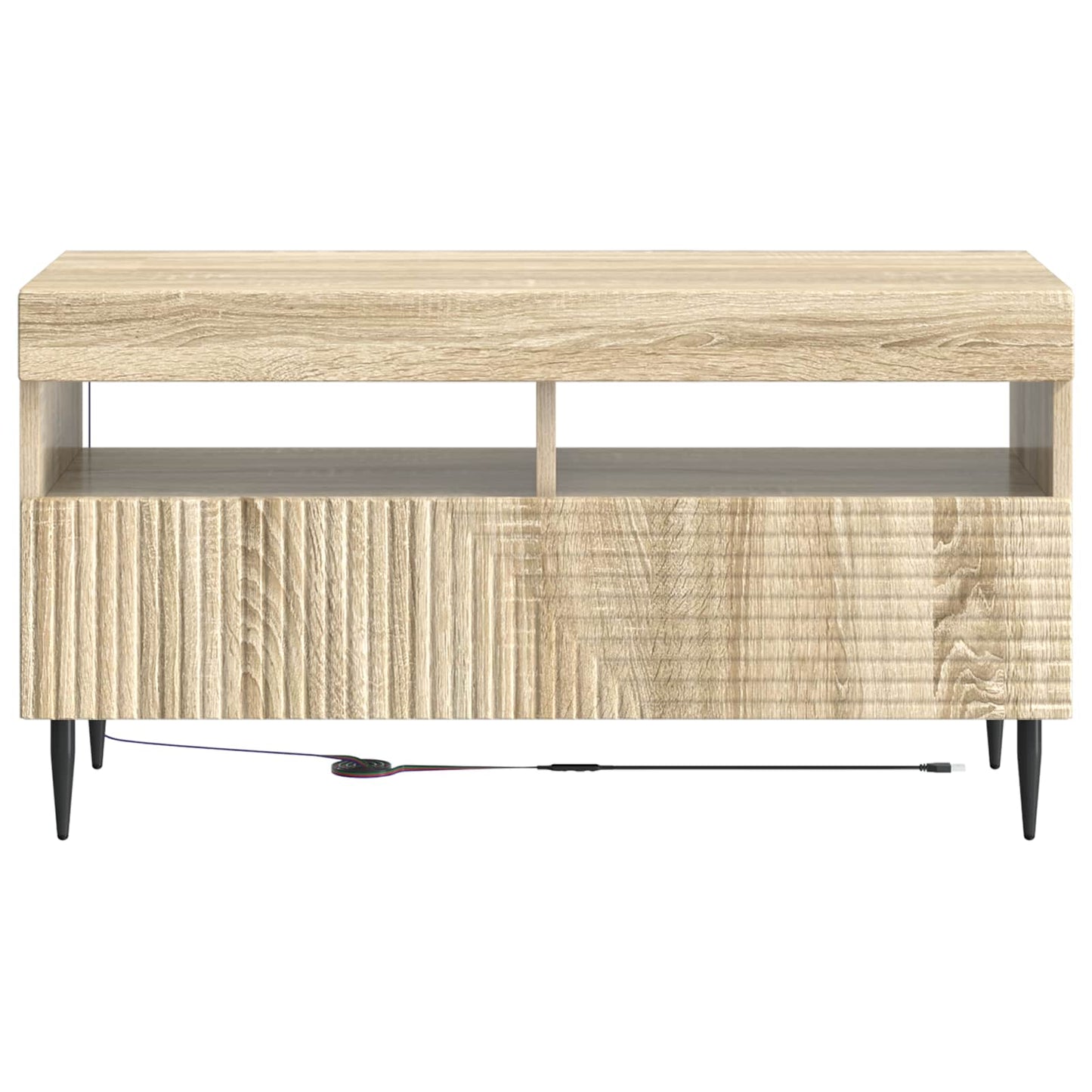 vidaXL LED TV Cabinet Sonoma Oak Engineered Wood 6