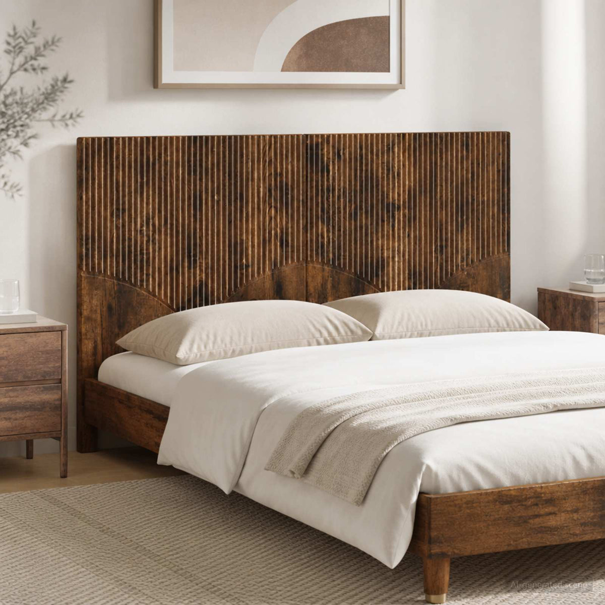 vidaXL Wall-Mounted Headboard HOORN Engineered Wood Width 120 cm