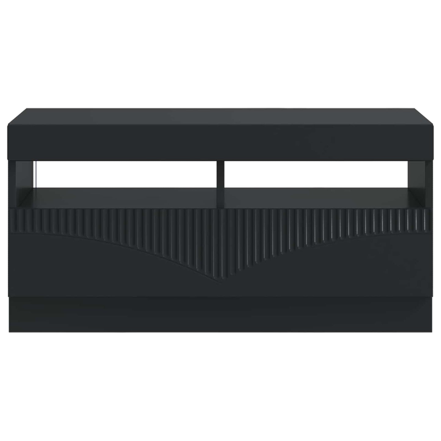 vidaXL LED TV Cabinet Black Engineered Wood 6