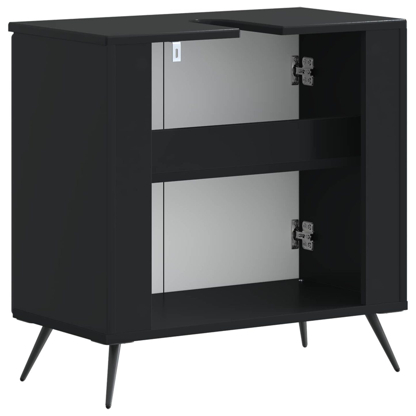 vidaXL Bathroom Sink Cabinet BREDA Black 59.5 x 31.5x 59 cm 6