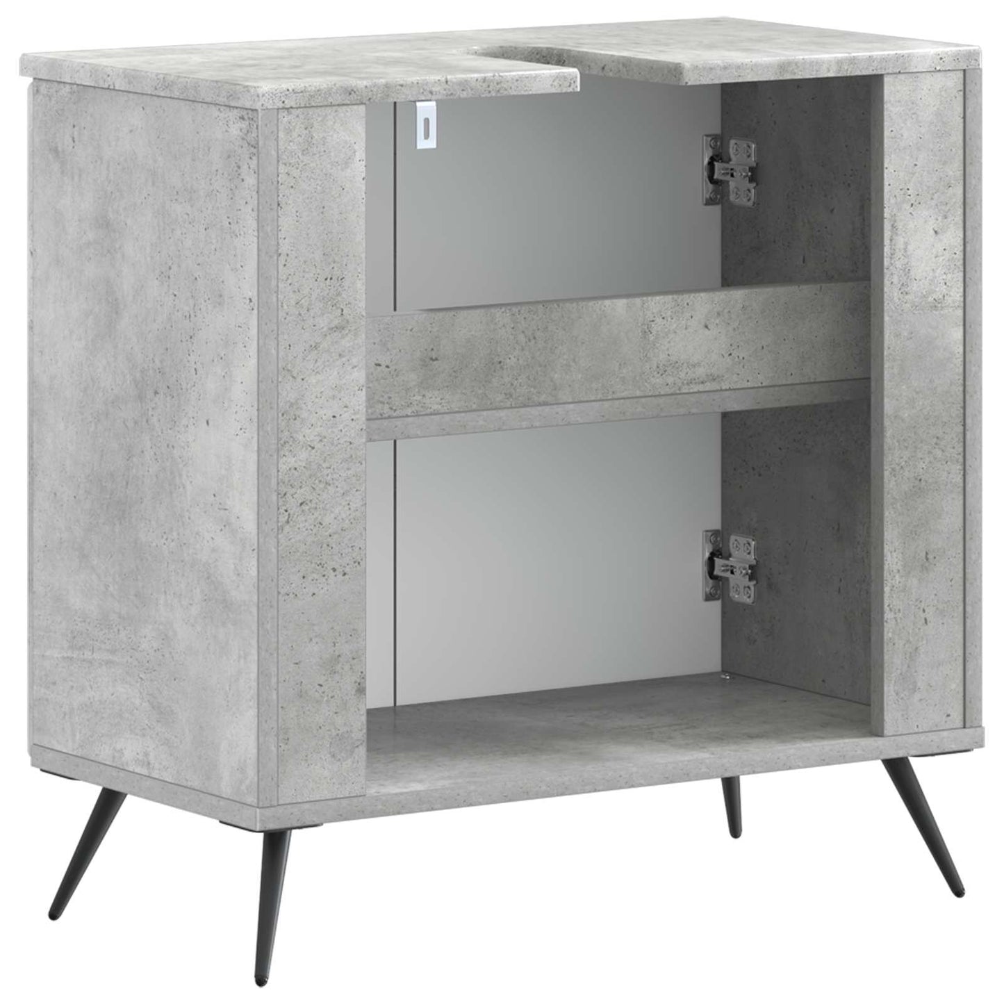 vidaXL Bathroom Sink Cabinet BREDA Concrete Grey 59.5 x 31.5x 59 cm 6