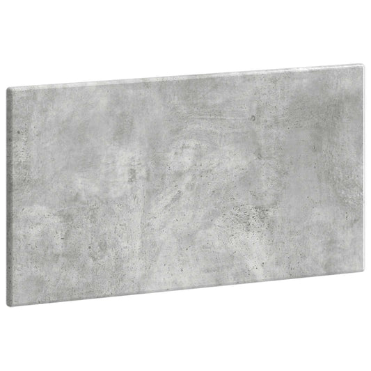 Concrete grey engineered wood headboard with a textured finish