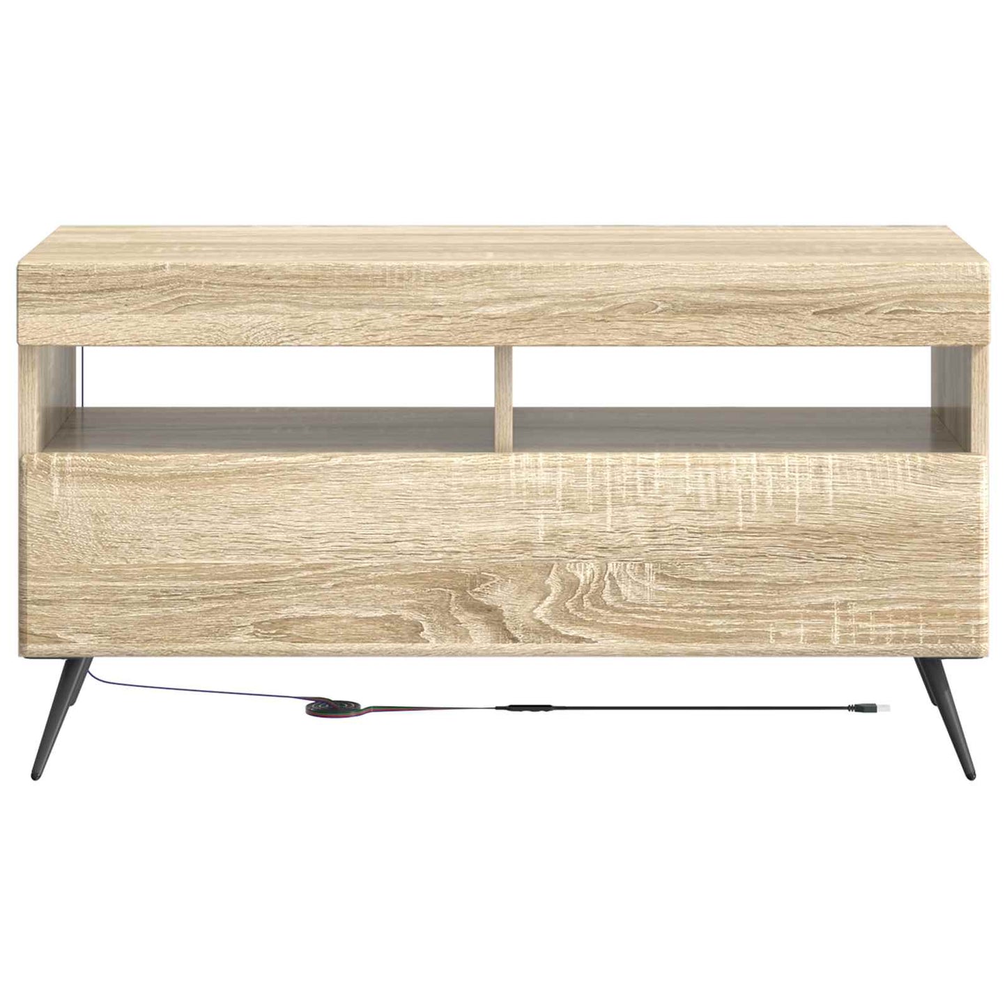 vidaXL LED TV Cabinet Sonoma Oak Engineered Wood 6