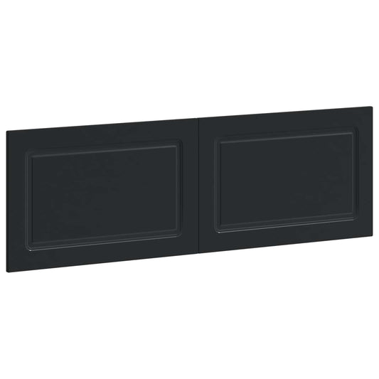 vidaXL Wall-Mounted Headboard UTRECHT Black Engineered Wood 2