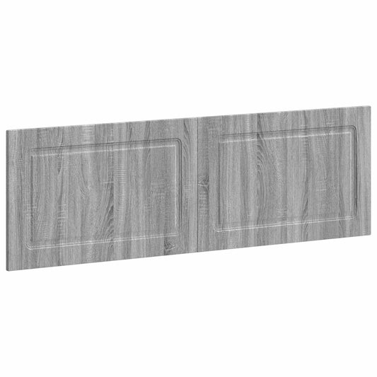 The grey Sonoma engineered wood headboard with decorative panel details