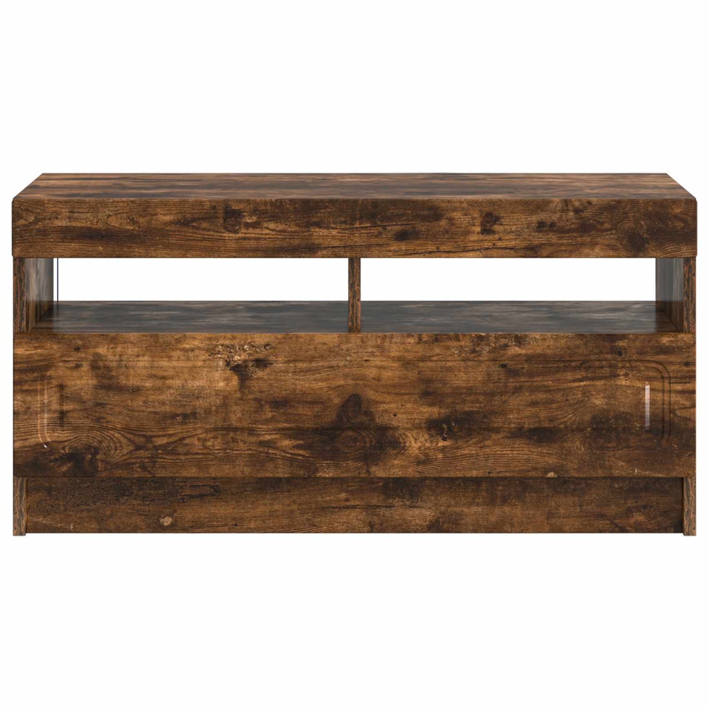 vidaXL LED TV Cabinet Smoked Oak Engineered Wood 6