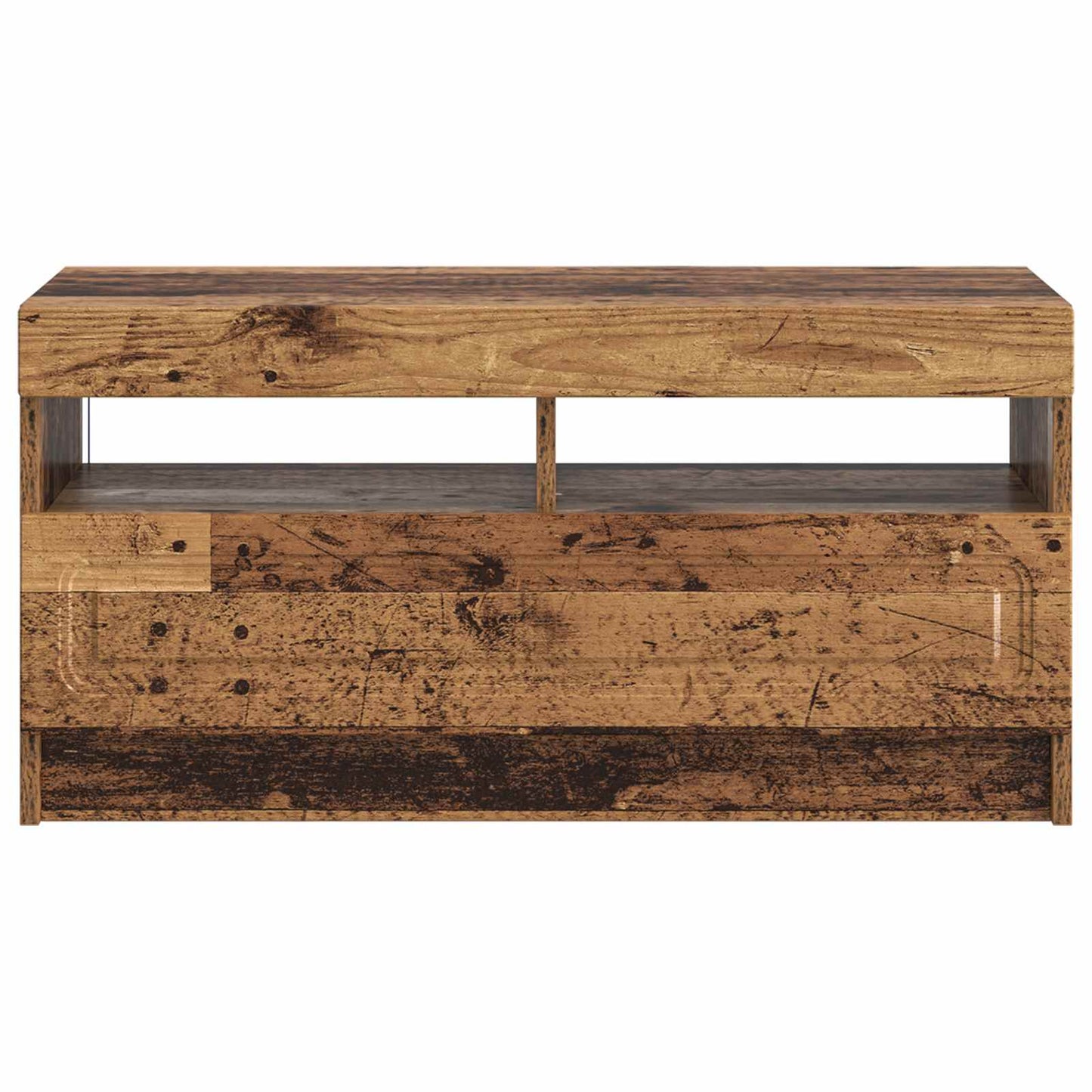 vidaXL LED TV Cabinet Old Wood Engineered Wood 6