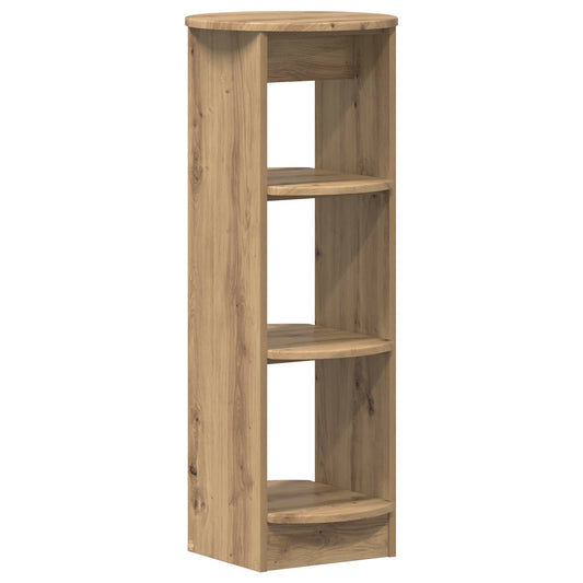 The side cabinet with three shelves and a base compartment, shown from the front