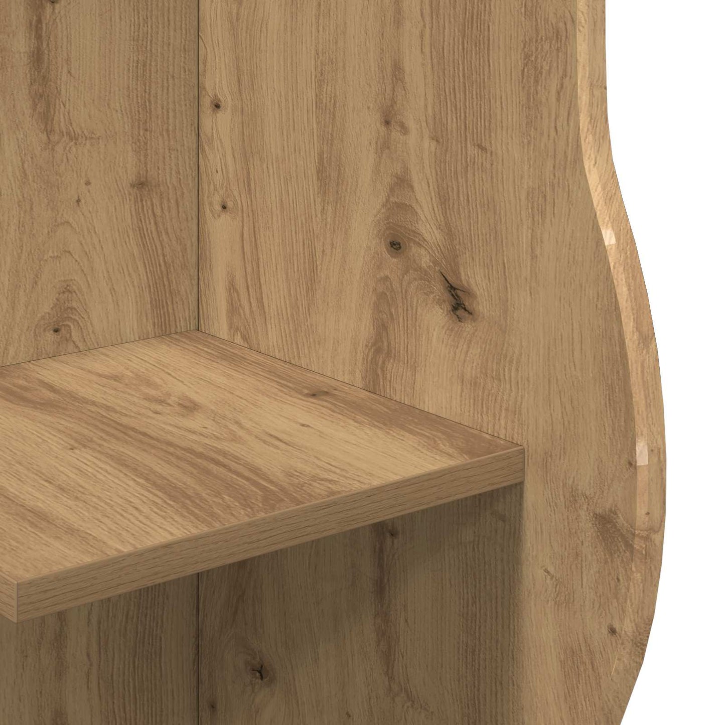 vidaXL Corner Shelf Artisan Oak 34 x 33 x 102 cm Engineered Wood 6