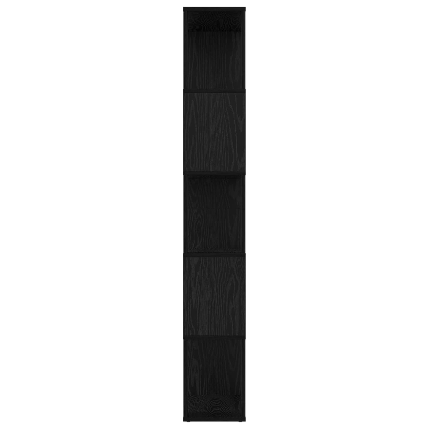 vidaXL Book Cabinet 80 x 24 x 159 cm Engineered Wood Black Oak 6