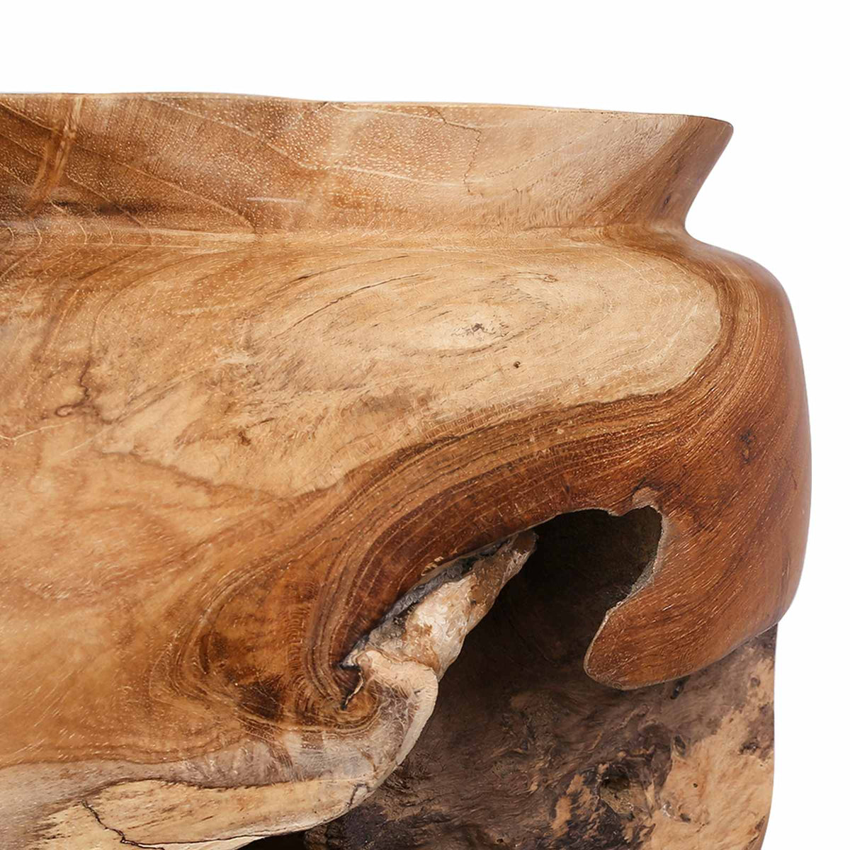 vidaXL Fruit Bowl JEPARA Teak Brown Ø 35 cm Solid Teak Wood 6