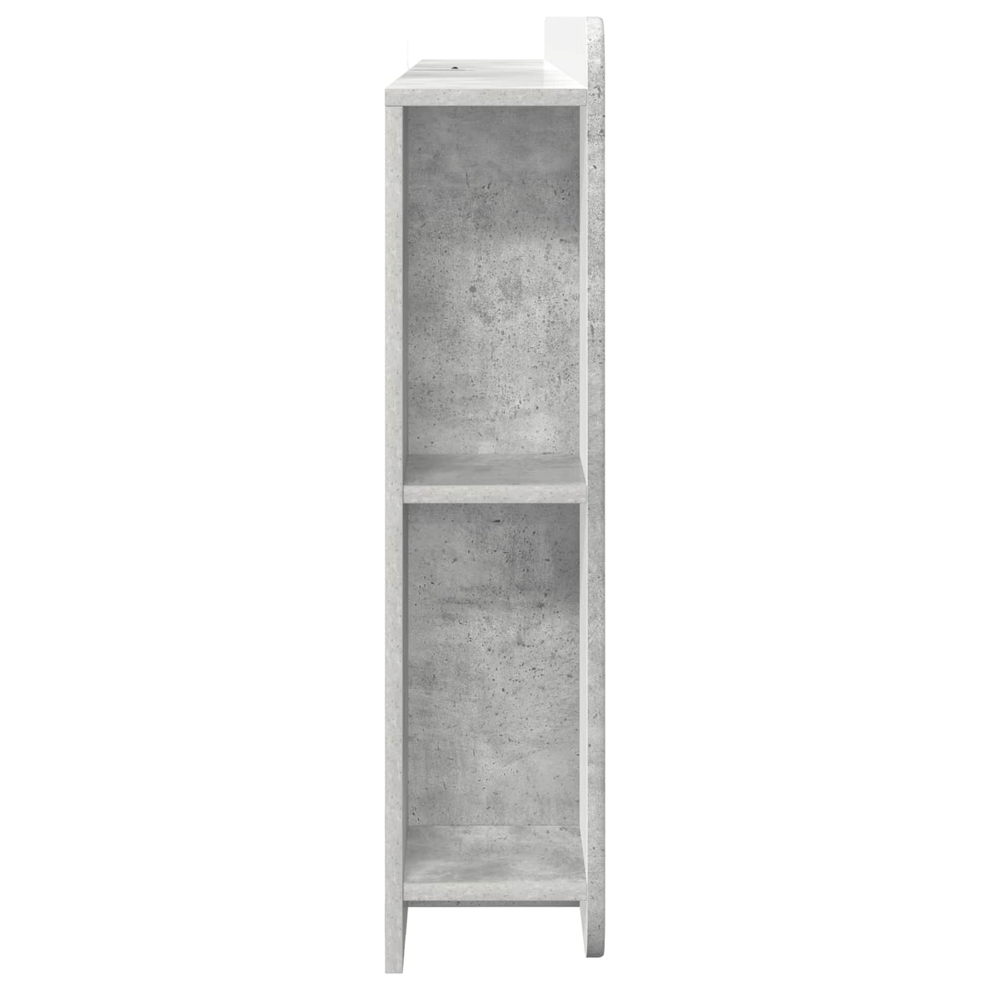 vidaXL Headboard Cabinet with Storage Concrete Grey Engineered Wood 6