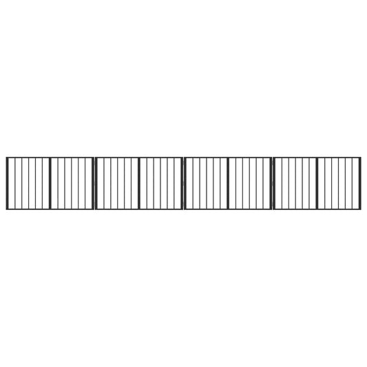 Dog Gate Black Galvanised Steel Width 100 cm 4