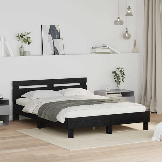 Bed Frame without Mattress Black oak
