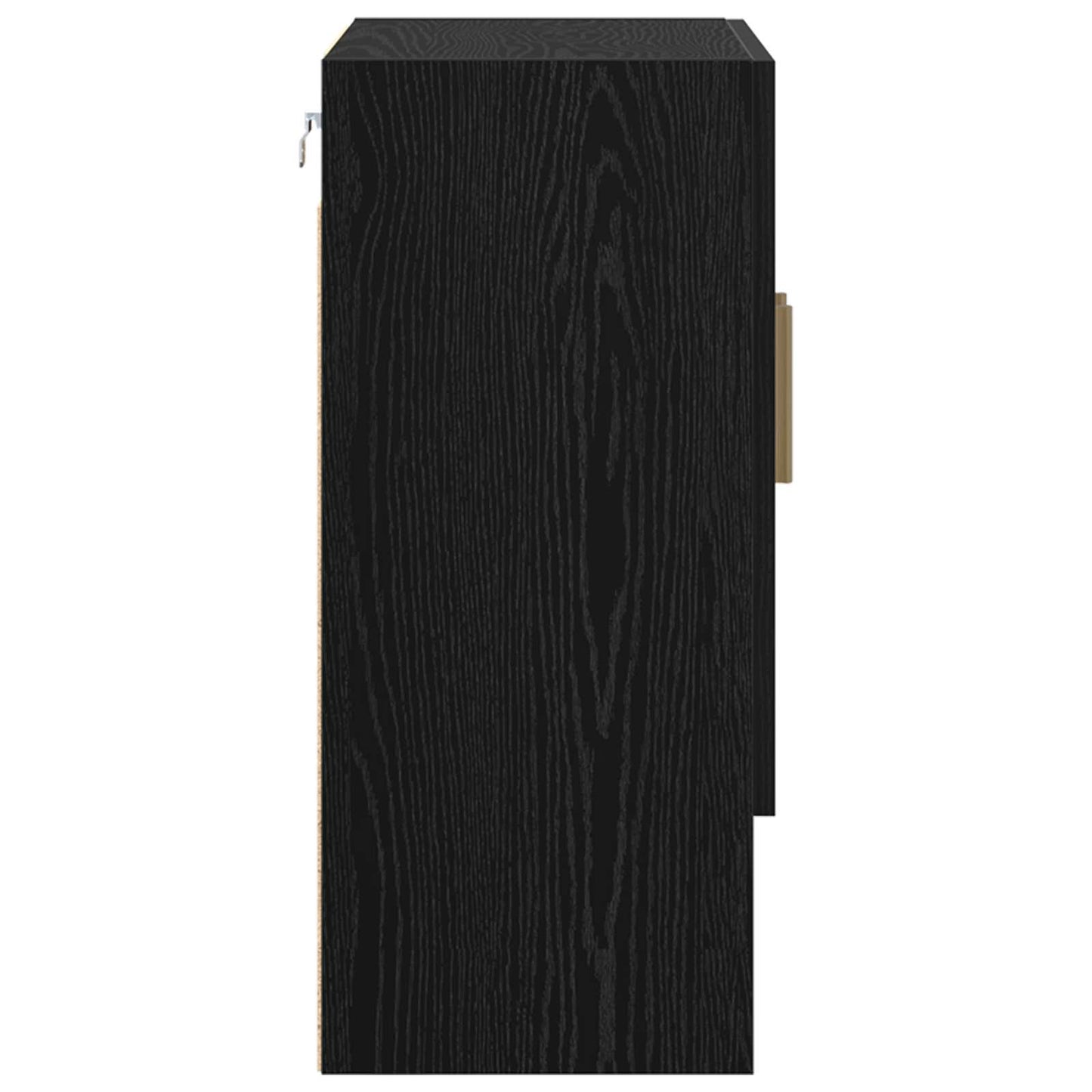 vidaXL Wall Cabinet 60 x 31 x 70 cm Engineered Wood Black Oak 6