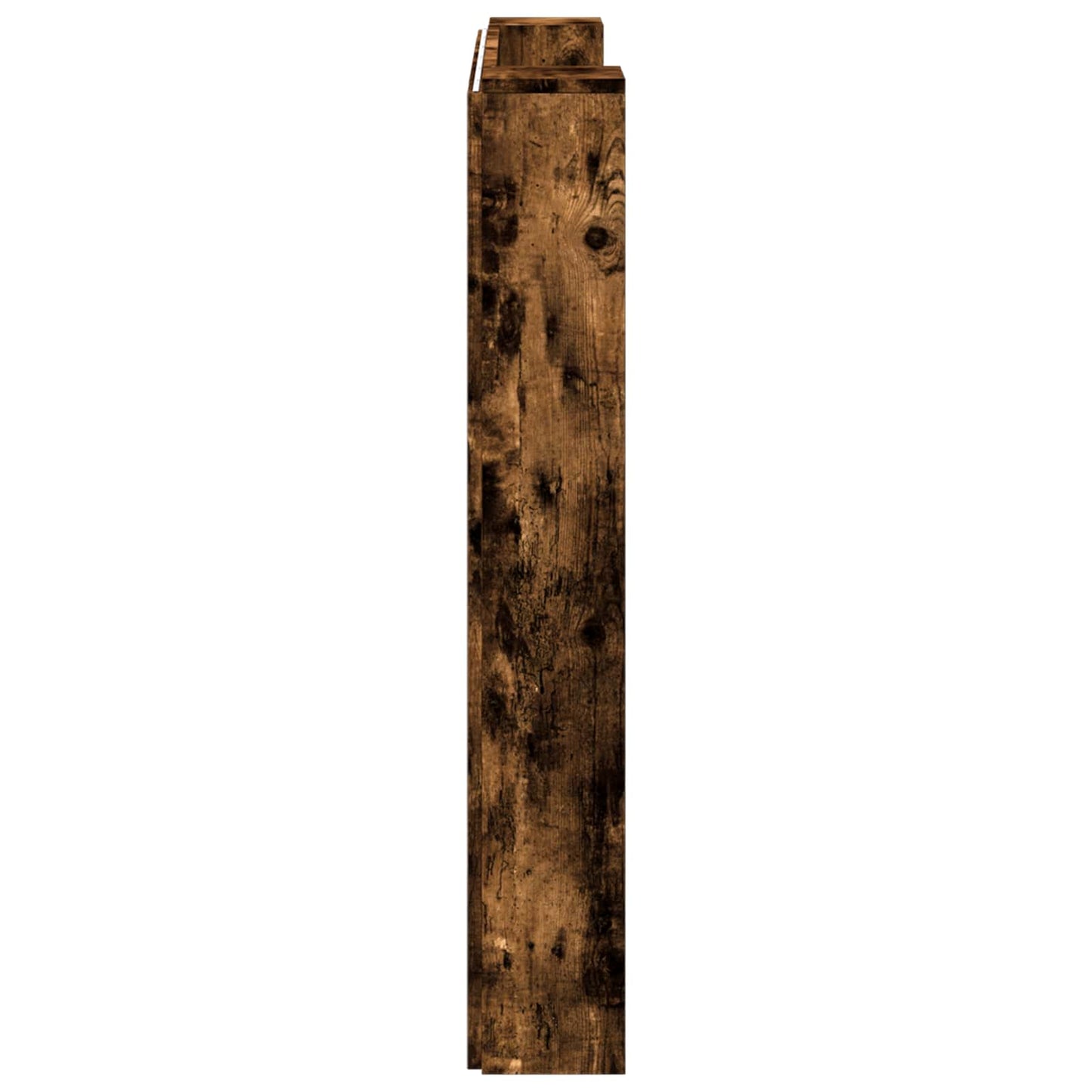 vidaXL Storage Headboard with LED Smoked Oak Engineered Wood 6