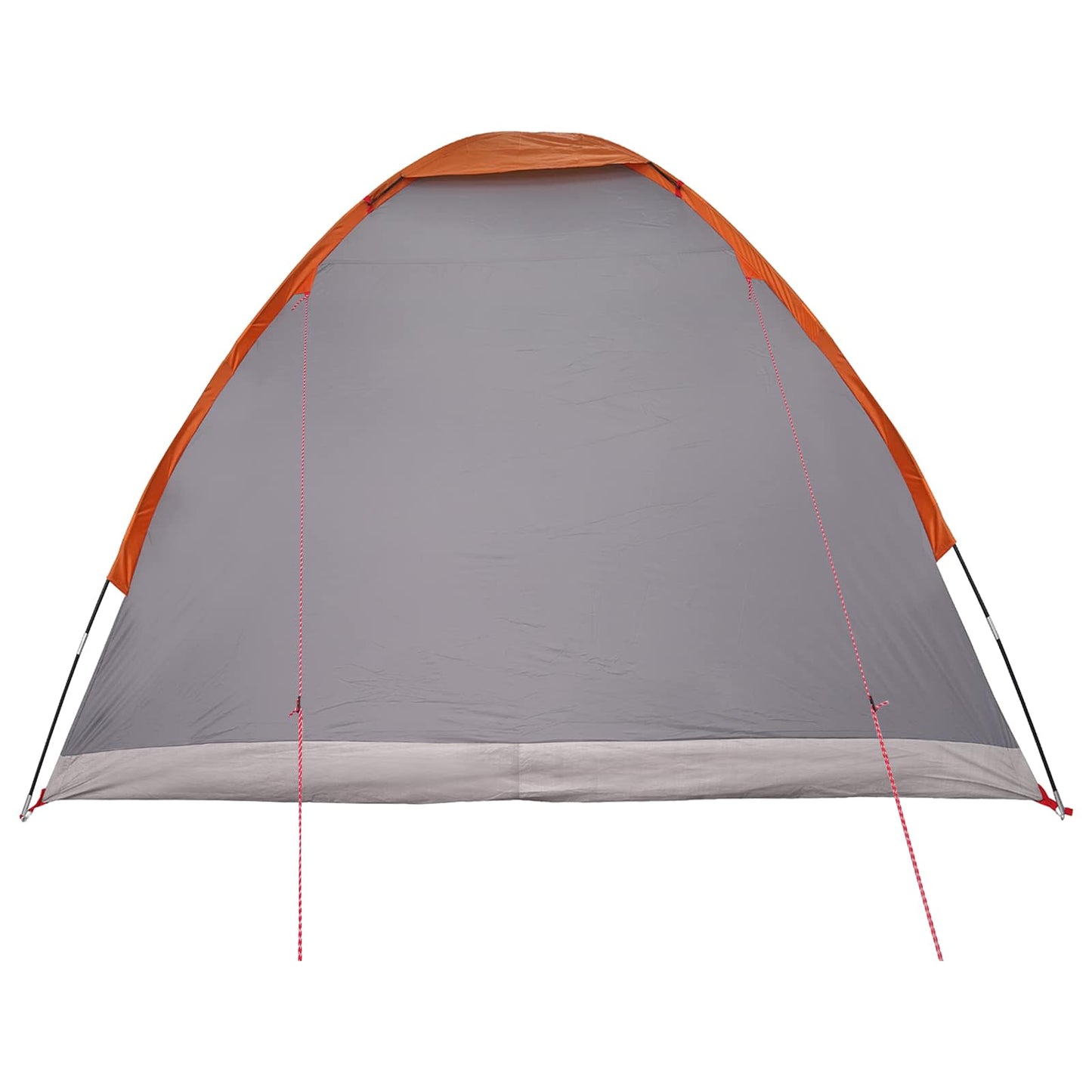 vidaXL Camping Tent 4-Person Grey and Orange 6