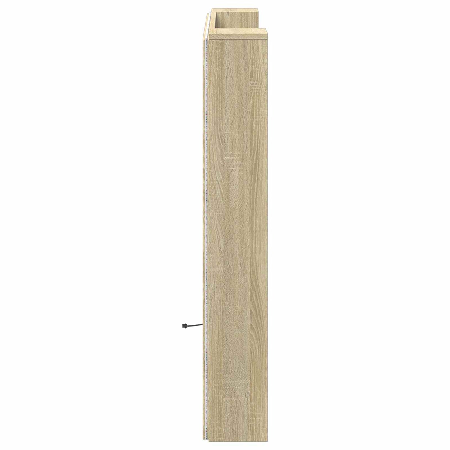 vidaXL Headboard Cabinet with LED Sonoma Engineered Wood 6
