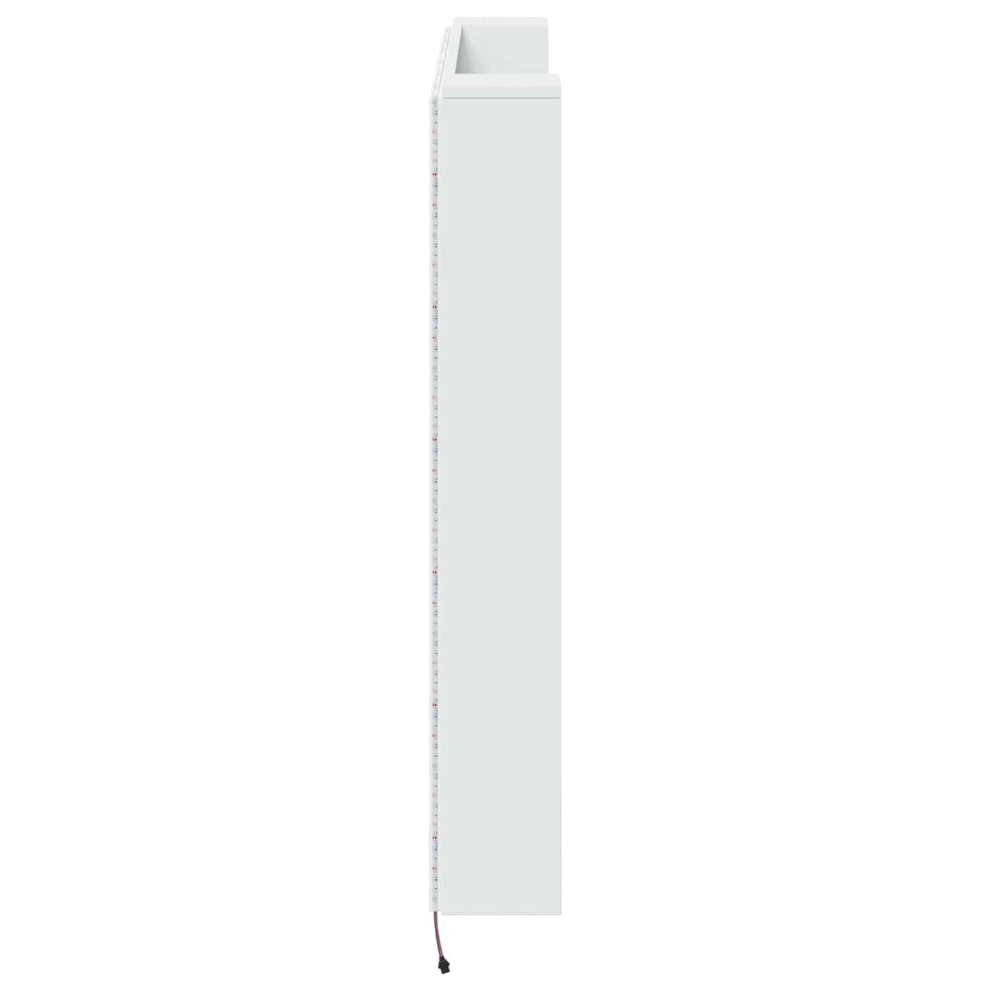 vidaXL Headboard Cabinet with LED White Engineered Wood 6