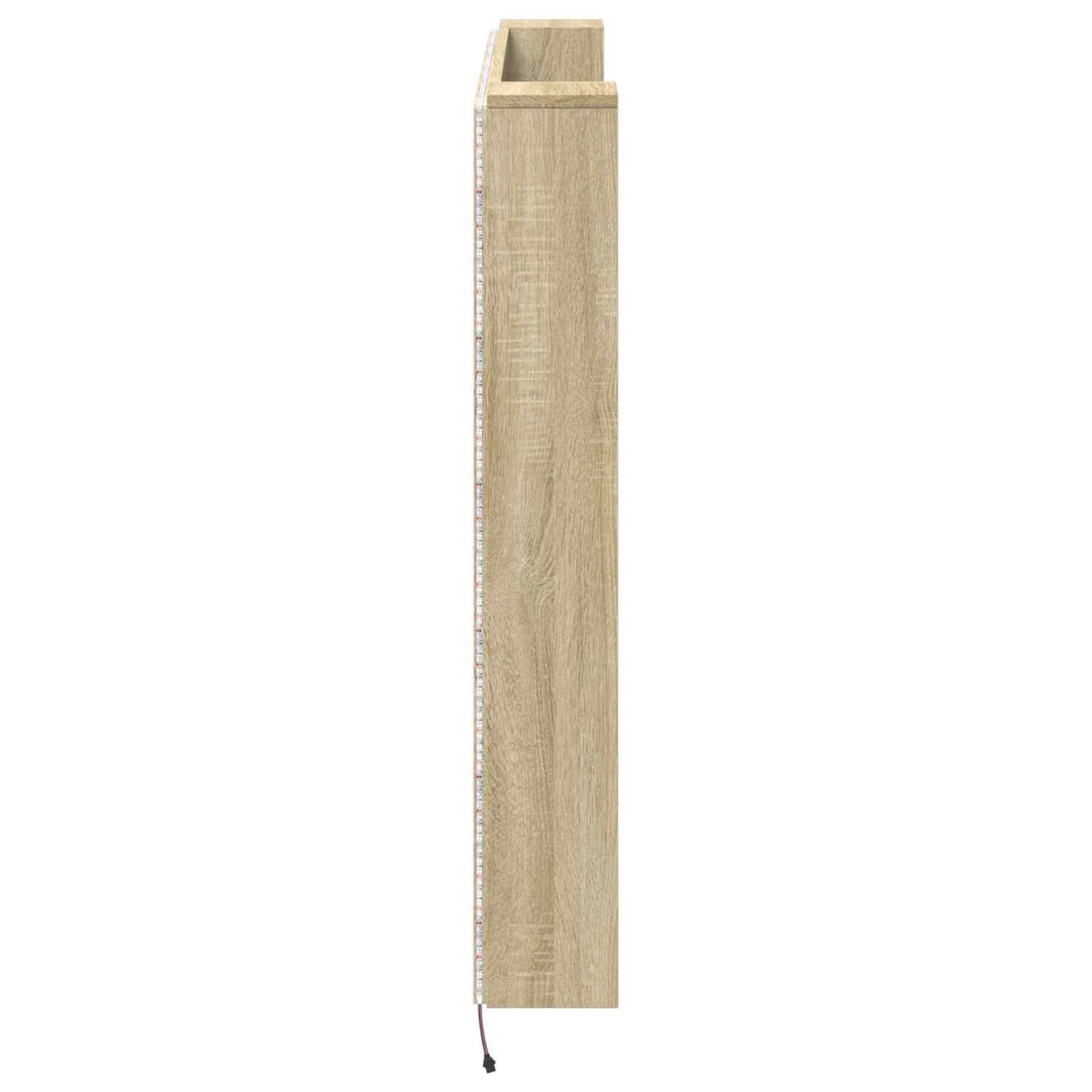 vidaXL Headboard Cabinet with LED Sonoma Engineered Wood 6
