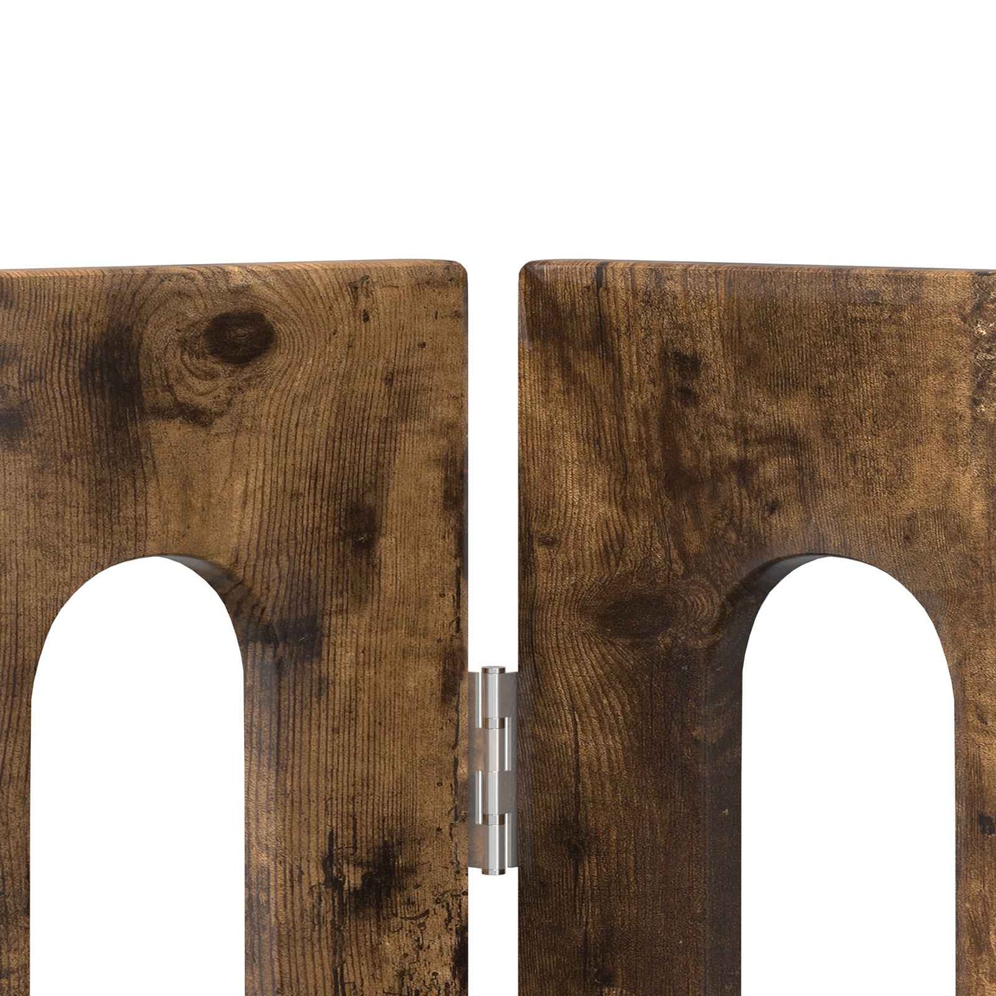 vidaXL Folding Pet Fence 4 pcs Smoked Oak 201 x 38 x 70 cm 6