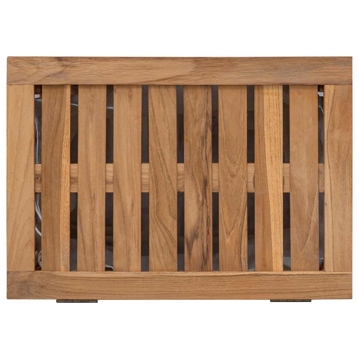 vidaXL Laundry Basket Natural Solid Teak Wood 6
