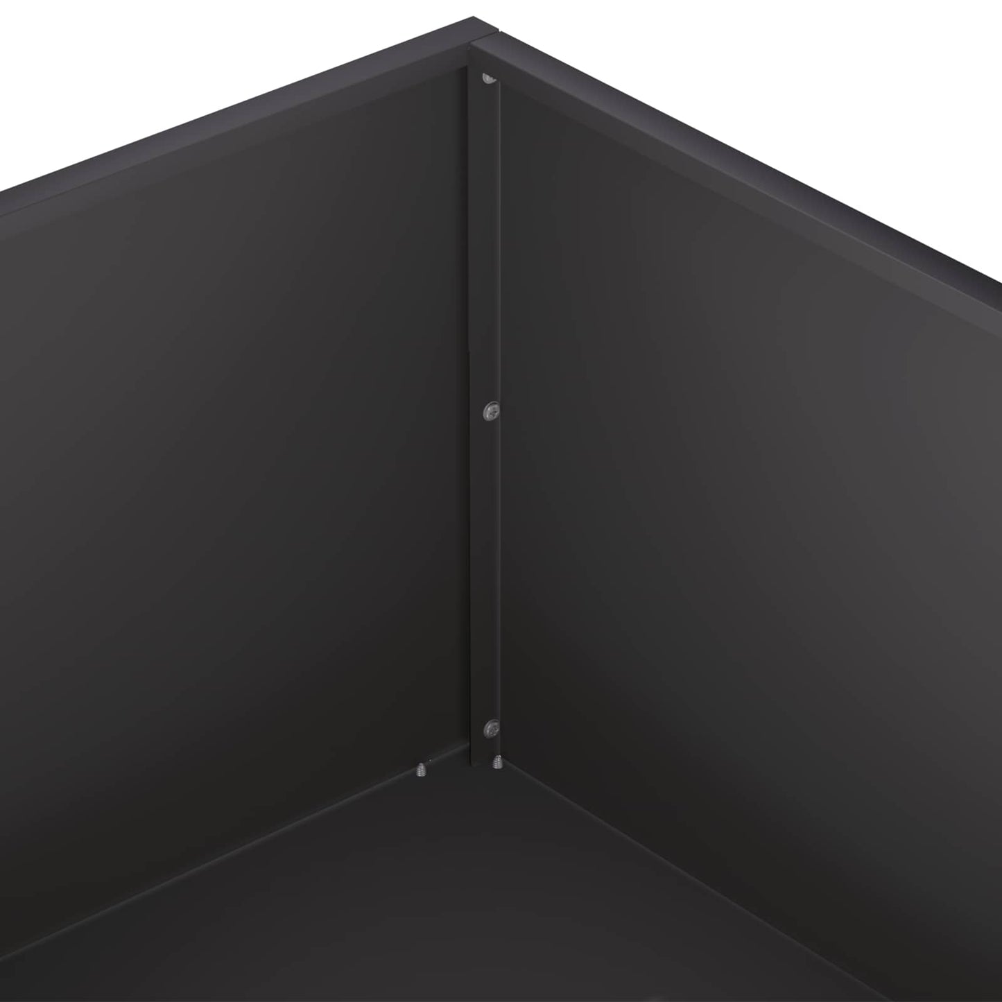 vidaXL Garden Planter 2 pcs Black 60 x 60 x 20 cm Cold-rolled Steel 6
