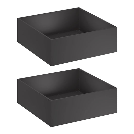 Garden Planter Cold-rolled Steel 2 Black Depth 60 cm 20 cm